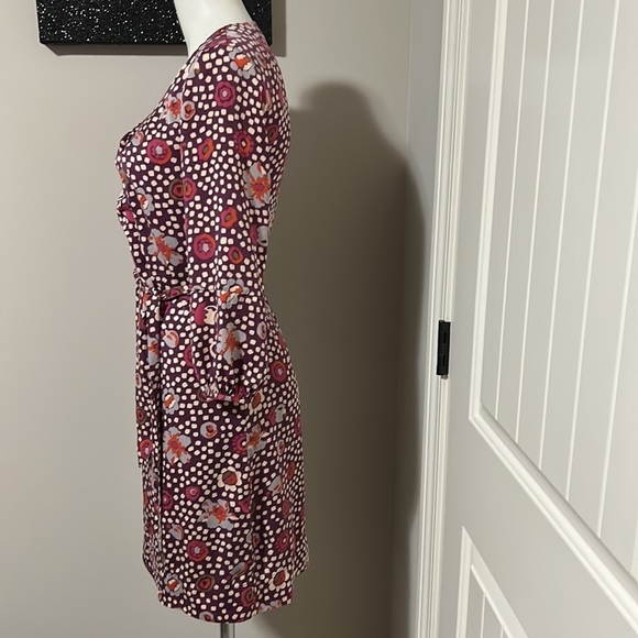 BODEN Washable Silk Florentine Floral Shift Dress 3/4 Sleeve Sz 2 - Picture 6 of 13